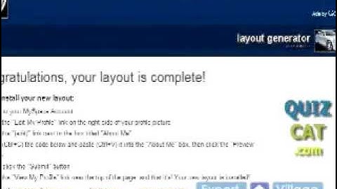 Changing your Myspace Layout