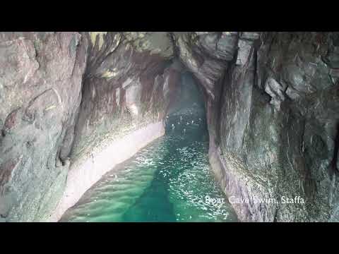 Swimming in Boat Cave, Isle of Staffa (Fingal's Cave)