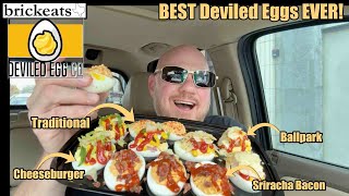 🥚💥 Deviled Egg Co. REVIEW - The CRAZIEST & BEST Deviled Eggs I've EVER Eaten! 🤯🍳 | BrickEats 💥🥚