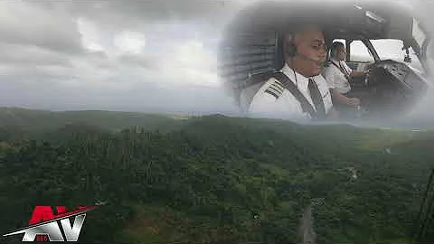 Flight deck view of Visual Approach into Runway 09...