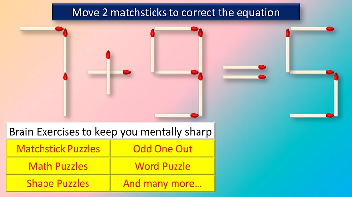 7+9=5 Move 2 Matchsticks