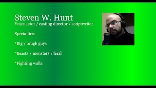 Steven W. Hunt Voice Acting Demo Reel 2017