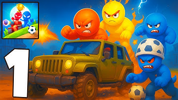 Stickman Party Gameplay Walkthrough Part 1 – Funny Moments Compilation (Android, iOS)