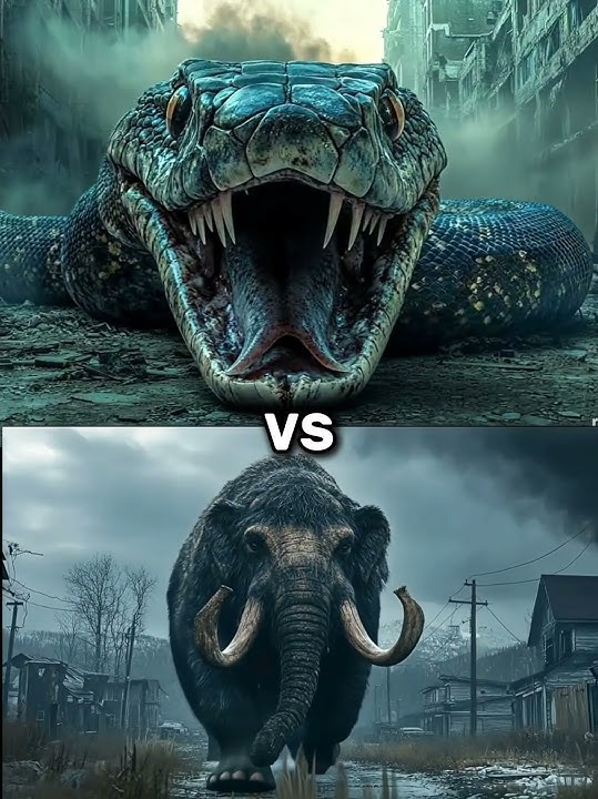 Mammoth vs Anaconda vs White Animals Battle (black panther, Tiger, bear, dainasour, king kong T rex)