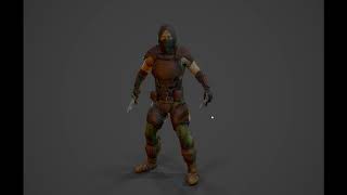 Character Rogue, marmoset render, idle animation