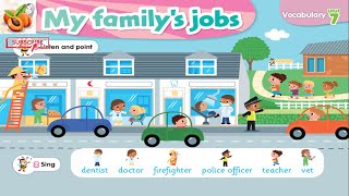 Connect for KG 2 Unit 7 My family's jobs حصريا نصوص أستماع ودليل المعلم الترم الثاني