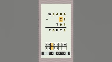 Level 37 - Cryptarithm: android game math  #cryptarithm