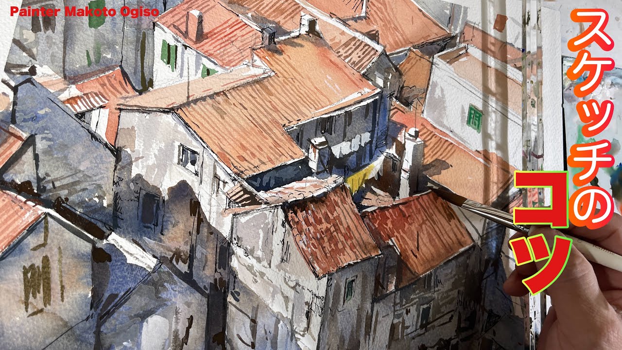 油絵　クロアチア　ドブロブニク　床屋　原画 アドリア海とドブロブニ》 2005年 油彩 130.3×162.0cm 川崎市