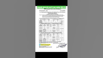 magadh University Part 1 2022-25 #examroutine #magadhuniversity #examination #programme