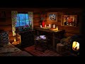 Ref:cHBD1LDYPd4 Deep sleep &amp; cat purring in a cozy winter hut ambience - relaxing blizzard, fireplace &amp; snow fall