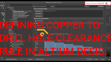 Altium Designer Tutorial 27: Defining copper to drill hole clearance rule in Altium Designer.