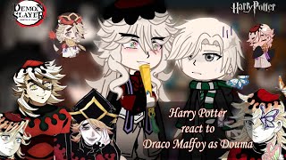 Harry Potter react to Draco Malfoy as Douma || 1/1 || hp x ds || Eng/Rus