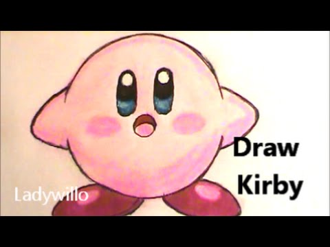 WAY TOO CUTE! Draw KIRBY! Super EASY Lesson, Step by Step! - YouTube