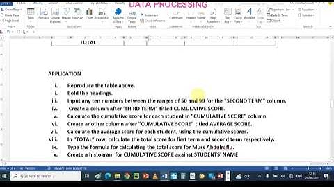 NECO 2023 #DATA #PROCESSING #practical USING MS #excel  1