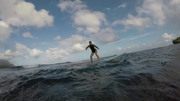 Jennifer Coons Surfing Kauai