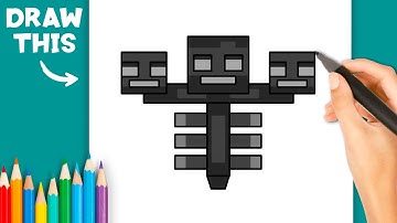 How to Draw WITHER MINECRAFT | Step by Step Easy Drawing Guide | Drawing Tutorial