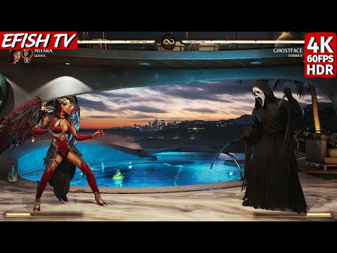 Nitara & Sonya vs Ghostface & Darrius (Hardest AI) - Mortal Kombat 1