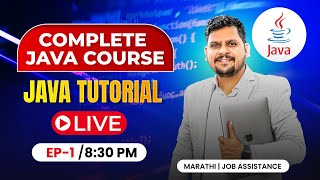 Complete Java Tutorial LIVE Marathi – Zero to Hero 2025 | 100% Job Assistance