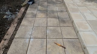 Low cost to lay paving slabs | extend patio | 低成本鋪後花園地磚 | @HayHayFather的DIY頻道