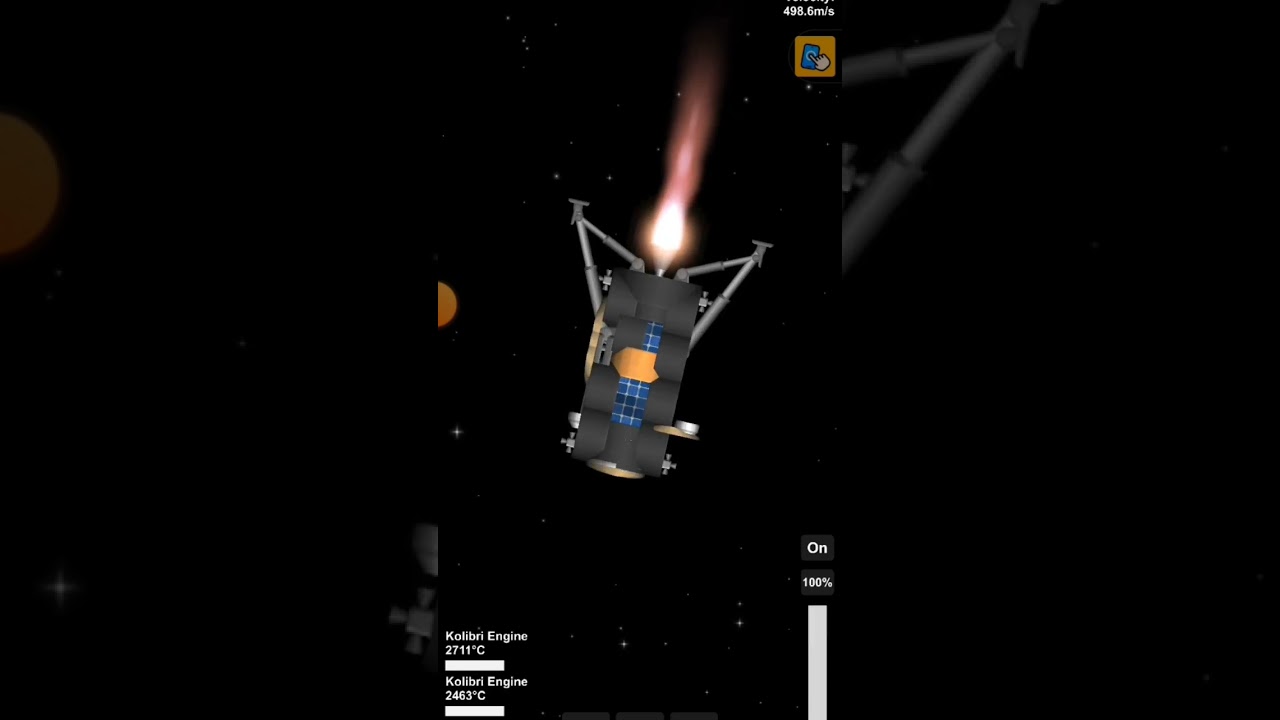 il lander lunare odysseus che va in orbita lunare su spaceflight simulator