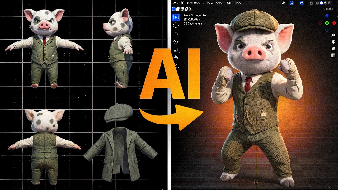 Как я создаю 3D-референсы персонажей (4-шаговый рабочий процесс)