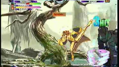 MvC2 Online (360): Hell (Sent/Jug/Doom) vs DeviantBlackSag (Chun/Storm/Hood) 2 .:2.17.10:.