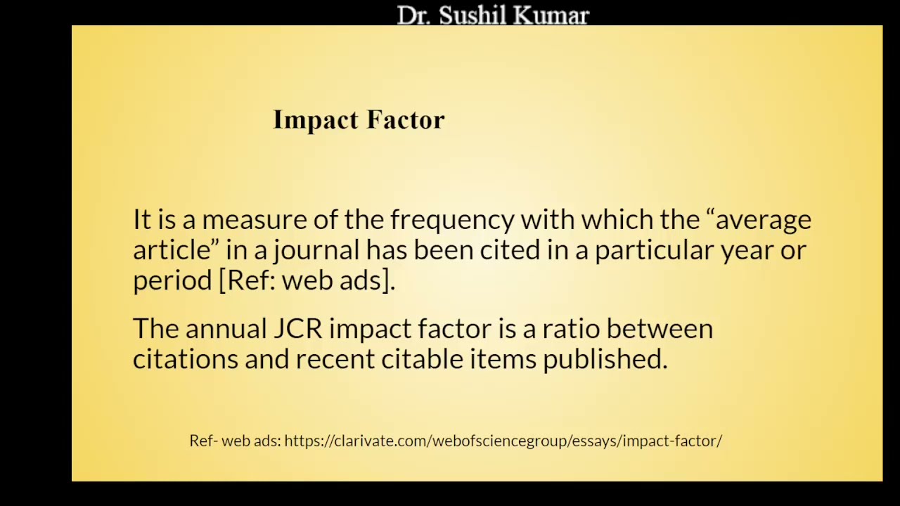 Impact Factor and H-Index | Surprising Facts