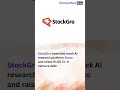 Stockgro launched AI stock research platform Stoxo #shorts #fintech