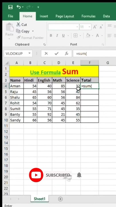 Shortcut sum+ formula #youtubeshorts #computer #windows #shortvideo # ...