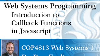 Web Programming - Javascript - Introduction to Callback Functions