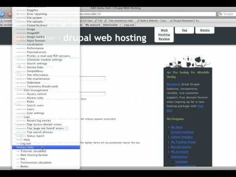 how drupal menus6