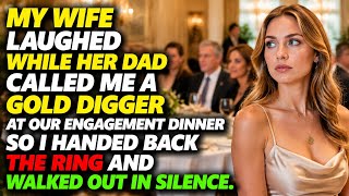 My Wife Laughed While Her Dad Called Me a Gold Digger at Our Engagement Dinner - So I...
