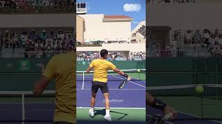 Carlos Alcaraz Forehand Slowmotion [Back View]. #carlosalcaraz #forehandslowmotion