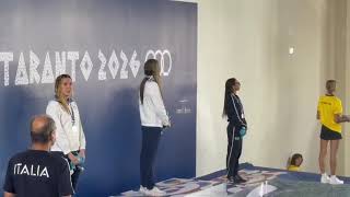 Διπλή ελληνική απονομή και Εθνικός Υμνος στην κολύμβηση των Μεσογειακών Αγώνων, στα 100 πεταλούδα.