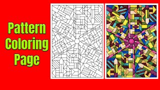 Relaxing Geometric Patterns Coloring Page | Stress Relief And  Mindfulness Activity | Video 2