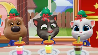 My Talking Tom Friends - Space Decoration &amp; Food Reactions - Police Uniform Dress up Games