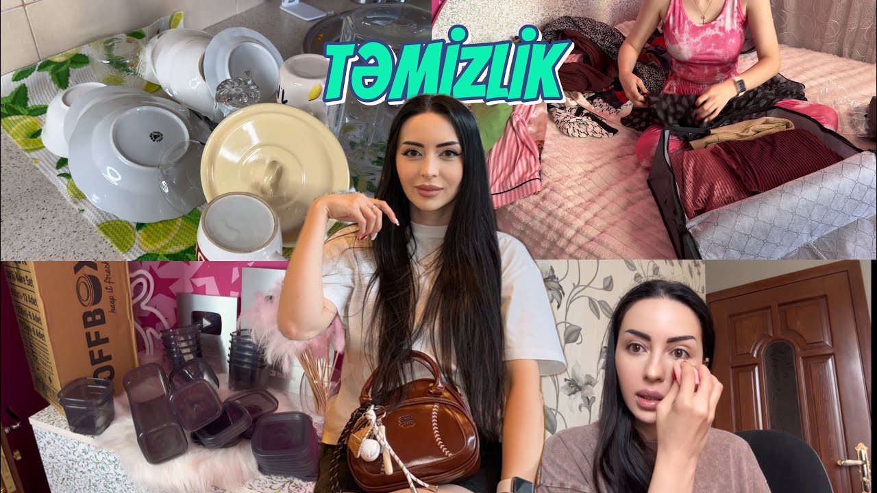 MAMAYNA DALAŞIRIĞ, NİYƏ? 😅 TƏMİZLİK VLOG 🧚🏻‍♀️Ayka 14 🩵