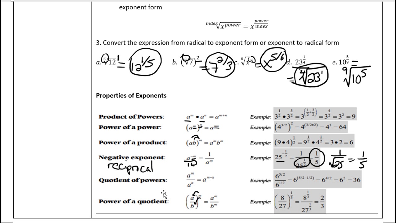 Simplify/Rewrite Radical Expressions