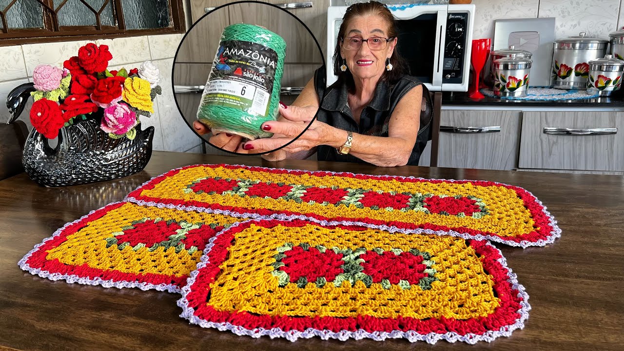 I made a set of crocheted rugs with Amazonia yarn - See what I