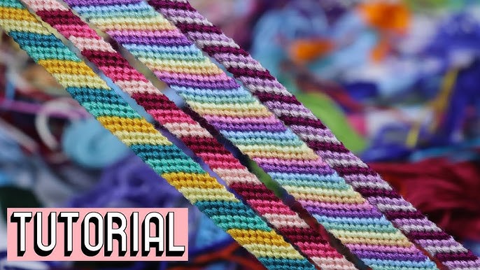 How to make minimalistic, one color, friendship bracelet / easy, two-sided,  string bracelet tutorial 