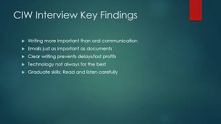 Survey Report & Document Analysis Findings John Stay