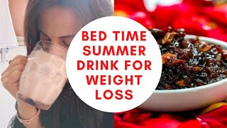 Summer Bedtime Milk Recipe For Weight Loss & Better Sleep / Gulkand Shake For Belly Fat.