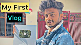 My First Vlog || Silver Play Button ❤️😍