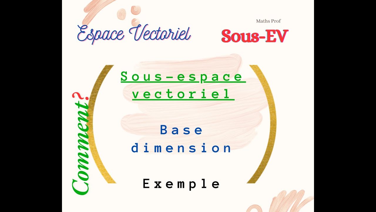 Dimension et base d'un sous espace vectoriel : R^4, trace d'une matrice, polynômes avec conditions.
