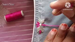 Wow!! Beautiful neck design on stitched blouse||Sabas Suvai blouse designs