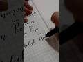 Tseku calligraphy #shorts #basic #simple #calligraphy #art #cursive #lettering #handlettering