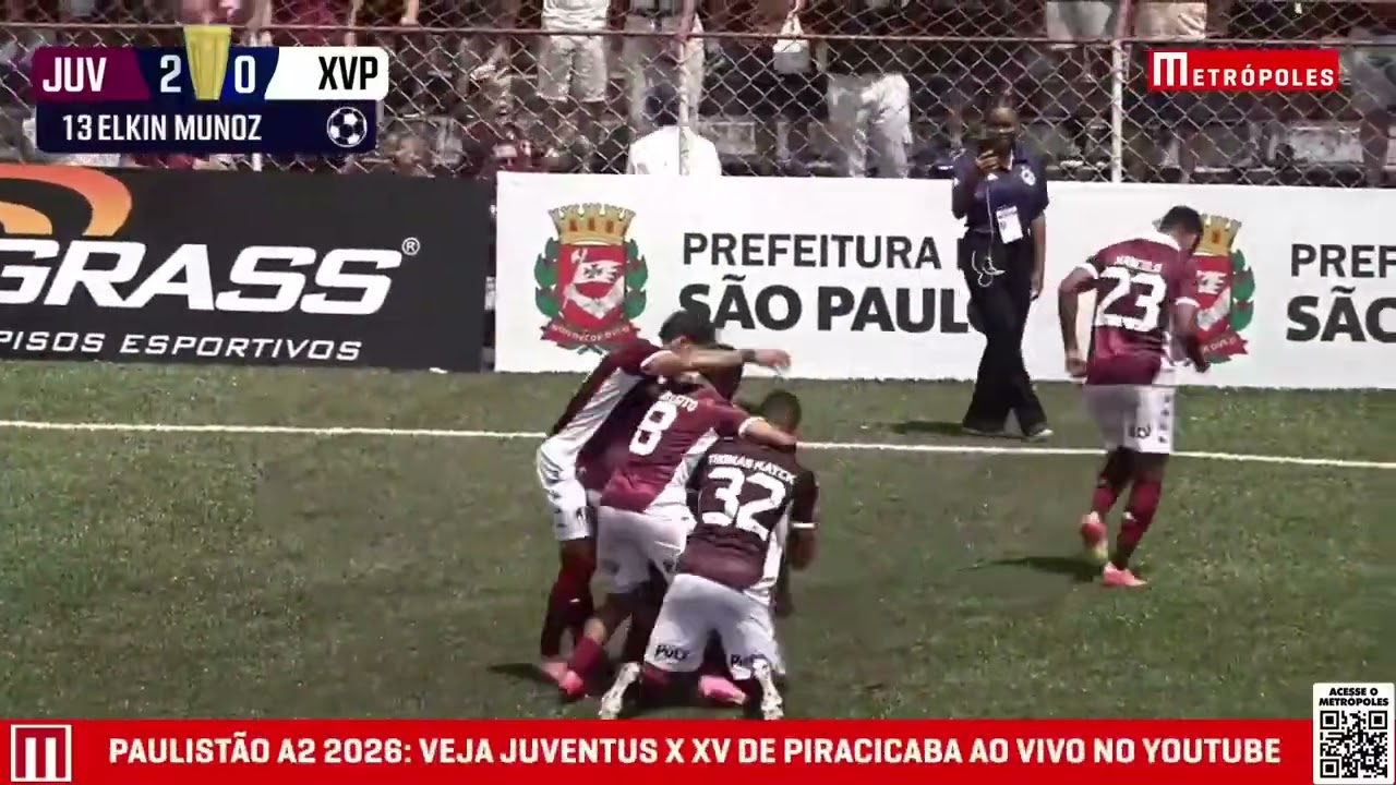 CONFIRA OS GOLS DE JUVENTUS 3x0 XV DE PIRACICABA PELO PAULISTÃO A2 2026