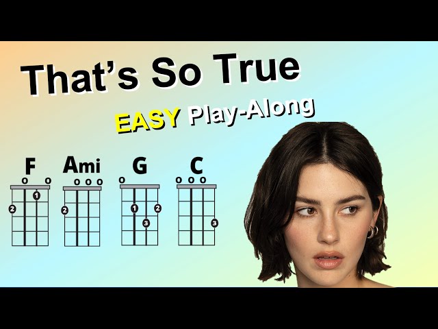 That's So True (Gracie Abrams) EASY Ukulele and Lyrics Play-Along