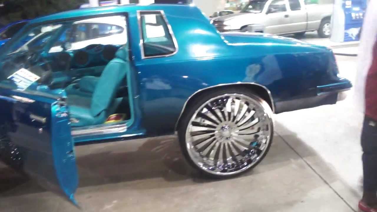 CANDY TEAL CUTLASS ON DEM 28" FORGIATOS!!! JAMMINN!!