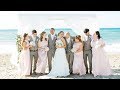 Beach wedding in Crete beside the crystal clear waves